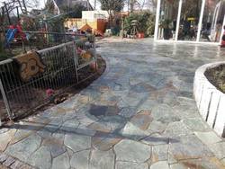 Polygonalplatten Karistou Grün Braun