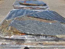 Polygonalplatten Karistou Schwartz Blau mit Braunen Adern