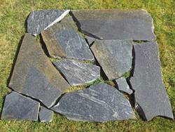 Polygonalplatten Karistou Schwartz Blau mit Braunen Adern